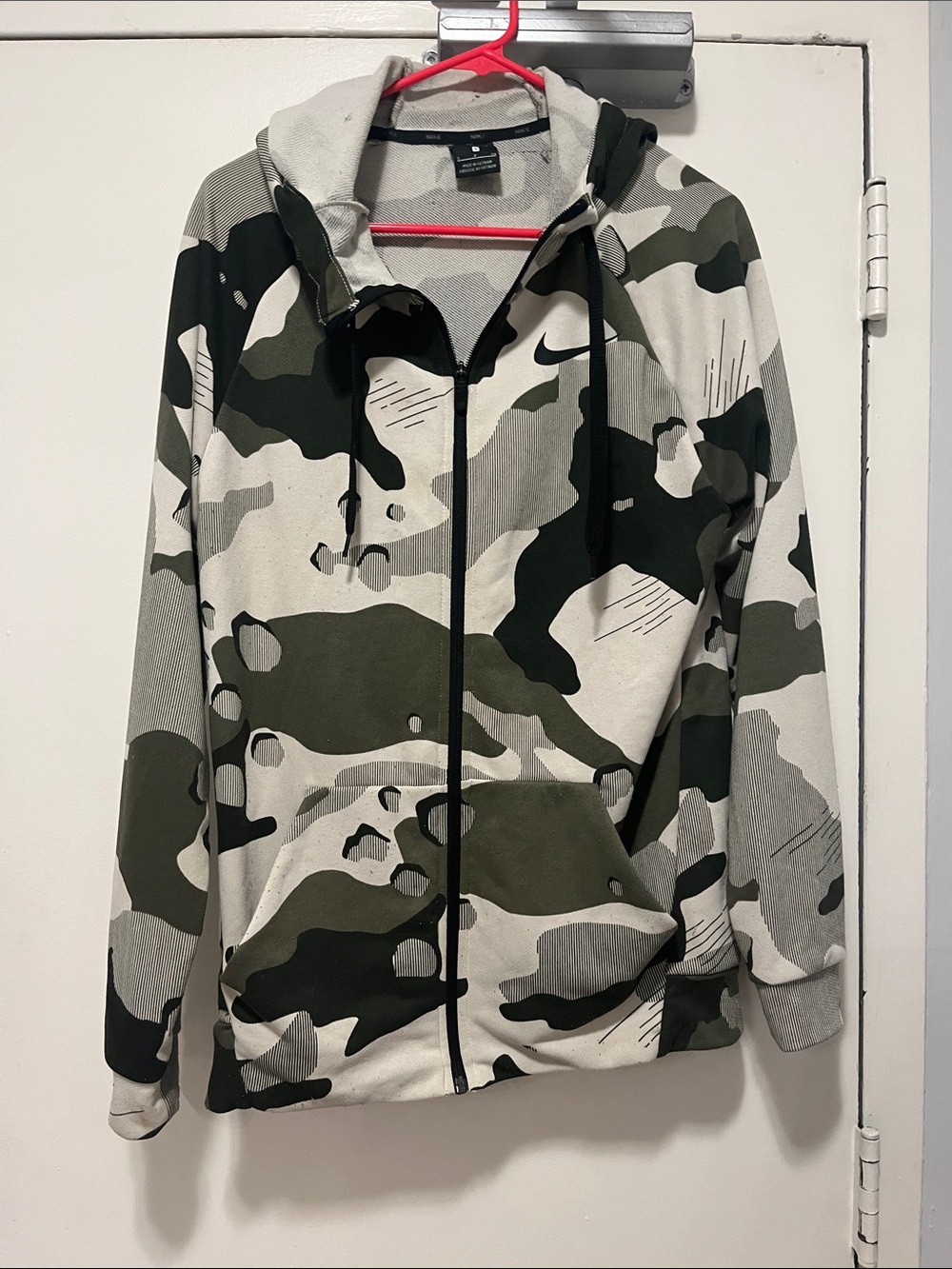 Nike Olive, Green Black & Gray Camo Full-Zip Hoodie